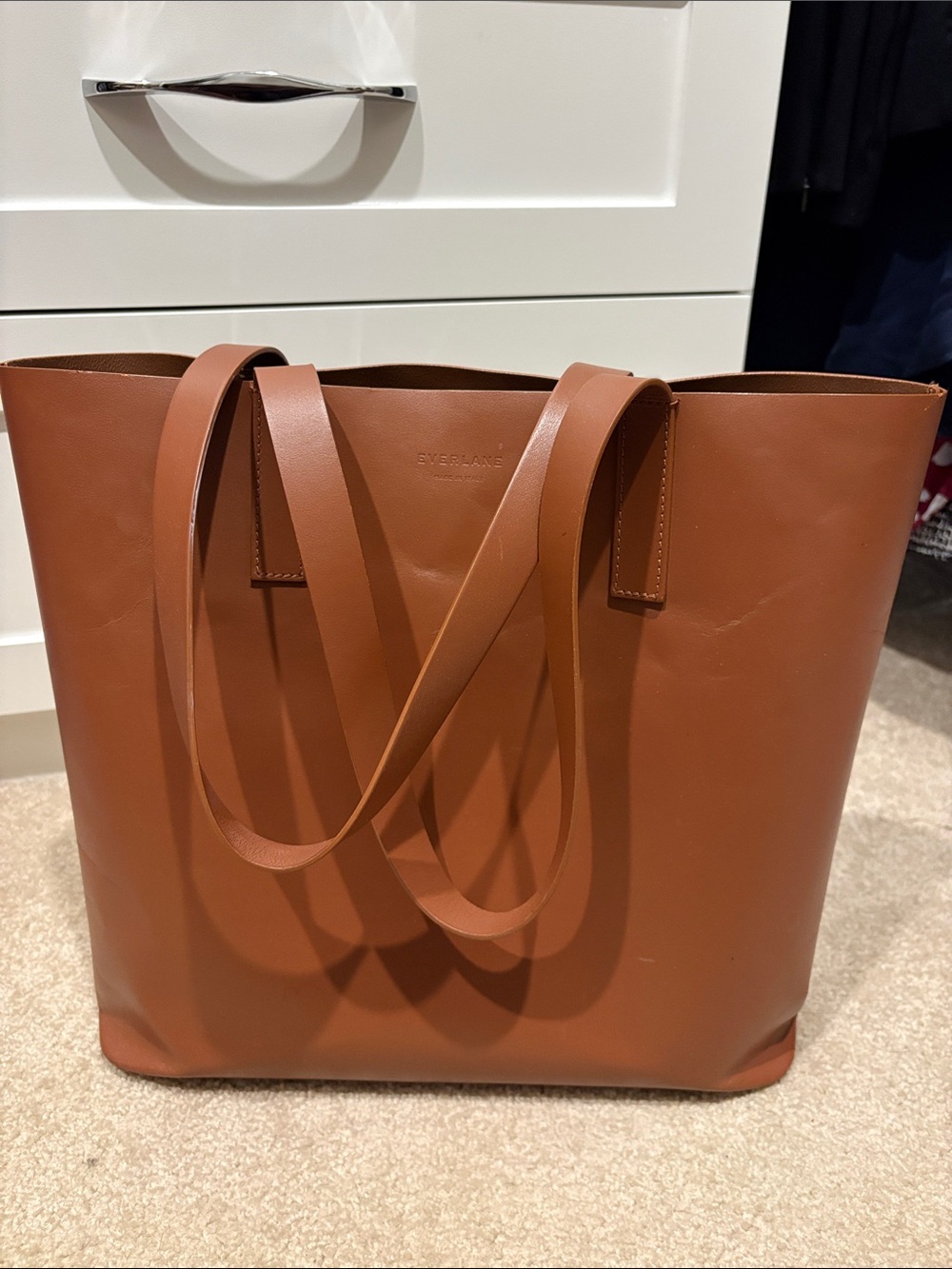 Everlane Cognac Leather Tote
